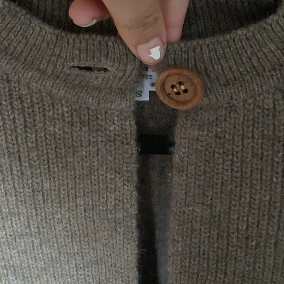 CHRISTIAN DIOR Vintage Beige Gray Cardigan Size S